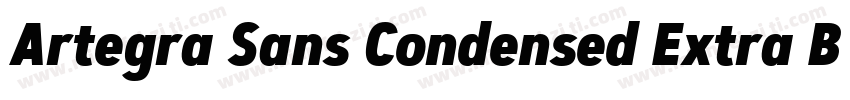 Artegra Sans Condensed Extra Bold I字体转换